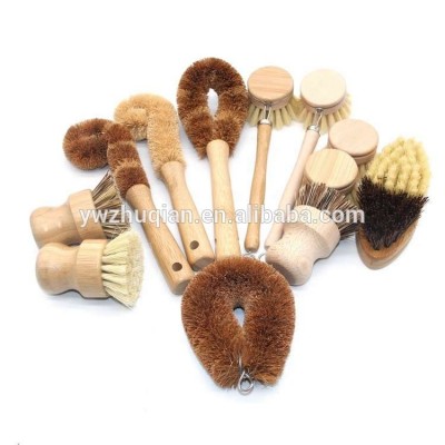 Natural high quality bamboo and wood  bottle brush cleaning brush set for wholesale