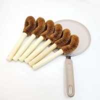 Eco Natural Coconut Fiber Coir Brush hemp fiber non-stick skillet oil Kitchen Cleaning Brush Natural Coir Brush