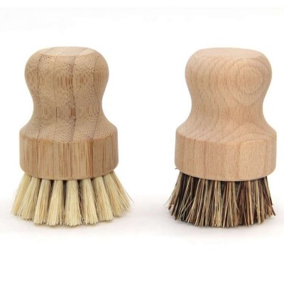 Wooden bamboo dish kitchen cleaning brush